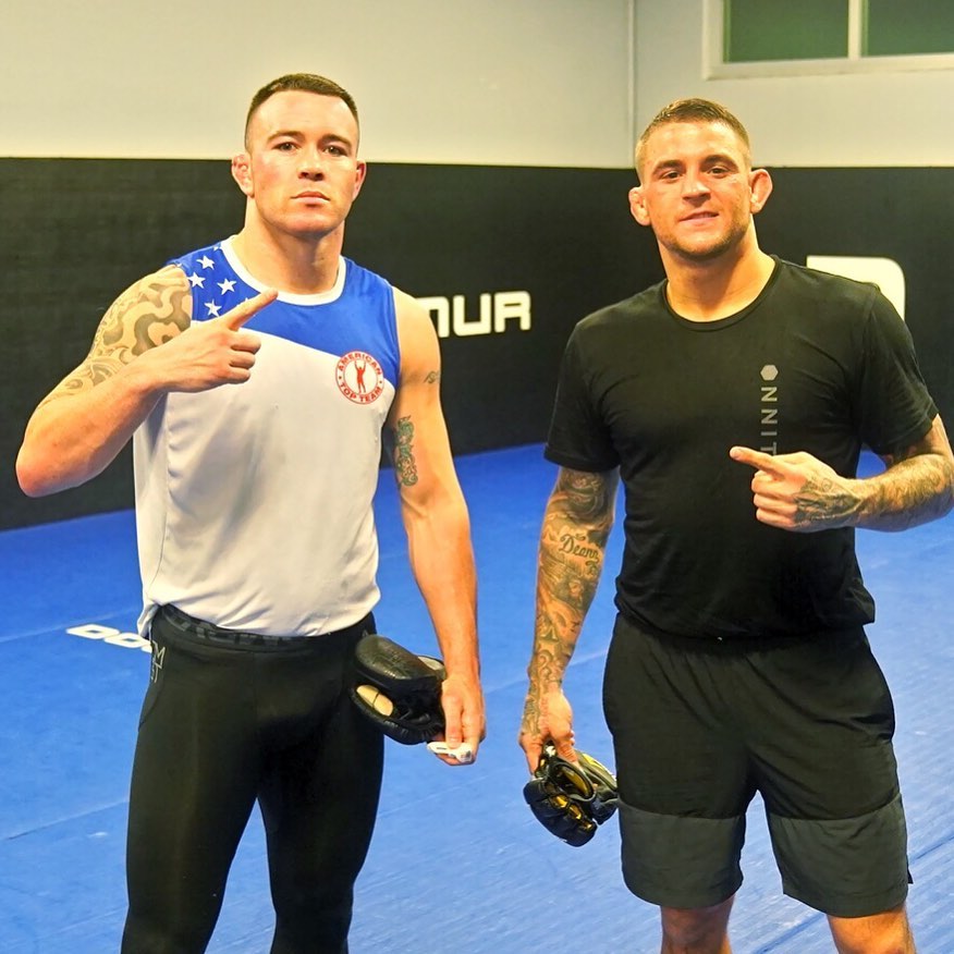 Colby Covington posted a video of Dustin Poirier dropping amateur during sparring.